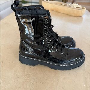 Sincerely Jules Black Patent Combat Boots 8.5M